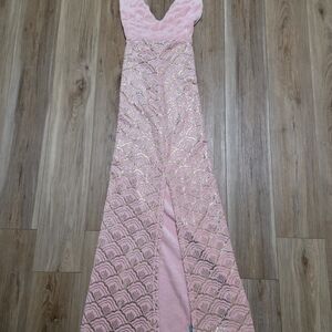 Pillowfort Pink Plush Blanket with Gold Accents